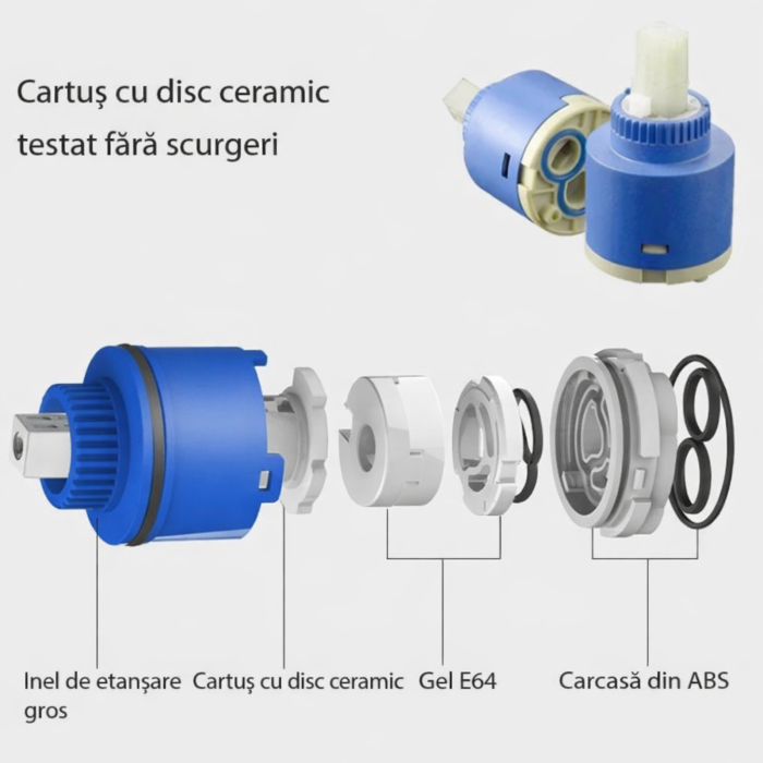 BATERIE LAVOAR TRENDY S EC-4-1, MONOCOMANDA, PIPA FIXA, CROM LUCIOS [3]