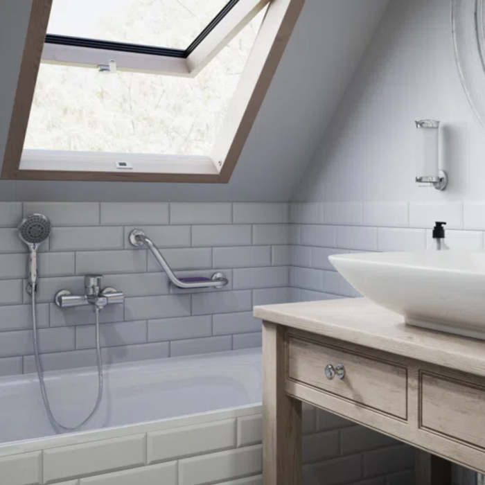 BATERIE PERETE CADĂ-DUȘ FERRO ALGEO CROM, BAG1 [2]