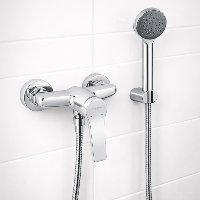 BATERIE PERETE DUȘ FERRO STRATOS, CROM, BSC7 [3]