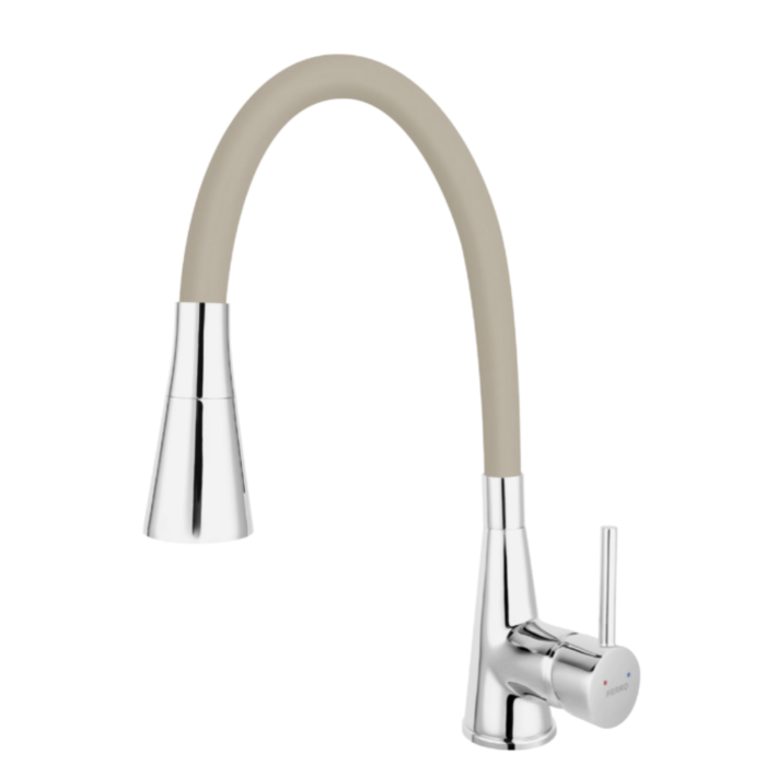 BATERIE STATIVĂ BUCĂTĂRIE FERRO ZUMBA II BZA42P, PIPĂ FLEXIBILĂ, BEJ/CROM [2]