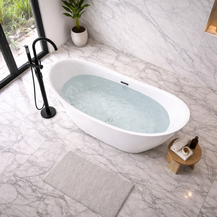 CADA BAIE FREESTANDING BARI 1700, ACRIL PREMIUM, ALBA, 170X80 CM [2]