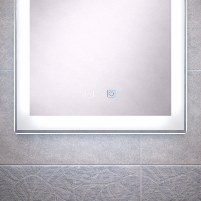 OGLINDĂ BAIE L6951 CU LED 60X80 CM, SENZOR TACTIL, DEZABURIRE ȘI LUMINĂ REGLABILĂ [3]