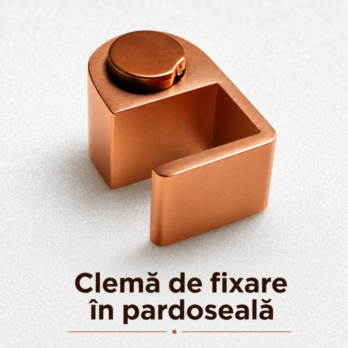 PARAVAN DUȘ WALK-IN 120x200 CM, STICLĂ SECURIZATĂ 8 MM TRANSPARENTĂ, BRONZ PERIAT [2]
