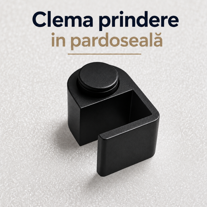 PARAVAN DUȘ WALK-IN 120x200 CM, STICLĂ SECURIZATĂ STRIATĂ (RIFLATĂ) 8 MM, NEGRU MAT [3]
