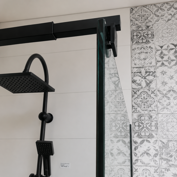 PARAVAN DUS WALK-IN STICLA CLARA 8MM 80*200CM - profile negre [3]