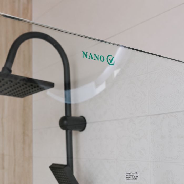 PARAVAN DUS WALK-IN STICLA CLARA 8MM 80*200CM - profile negre [4]