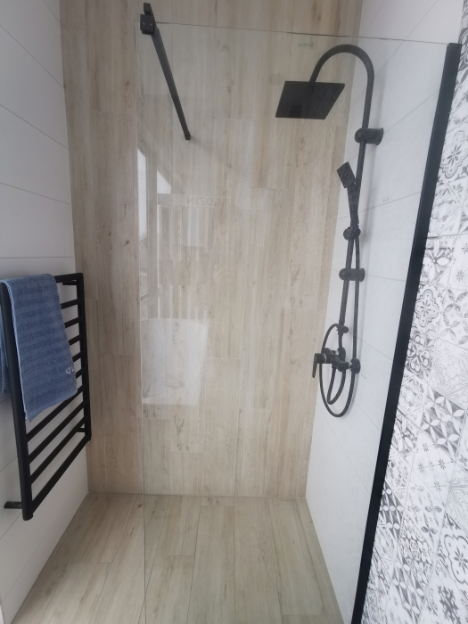 PARAVAN DUS WALK-IN STICLA CLARA 8MM 90*200CM - profile negre [4]