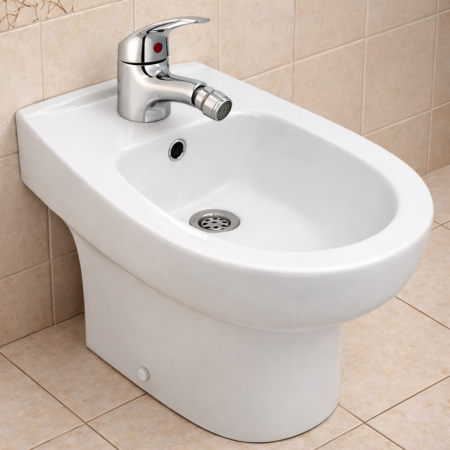 BATERIE BIDEU TRENDY'S EC-3, MONOCOMANDĂ, CROM LUCIOS, VENTIL INCLUS [2]