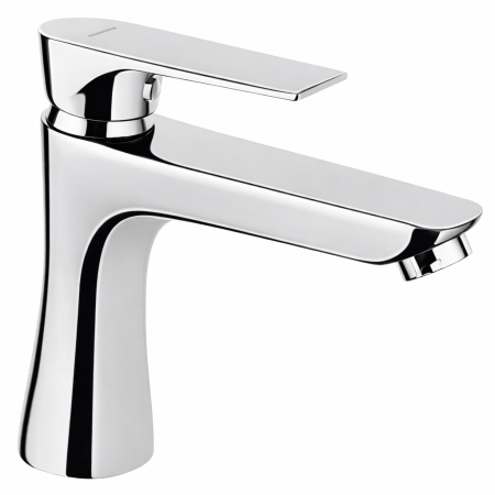 Baterie lavoar - Baterie Lavoar Ferro Algeo Square BAQ2, Monocomandă, cu Ventil inclus, Crom