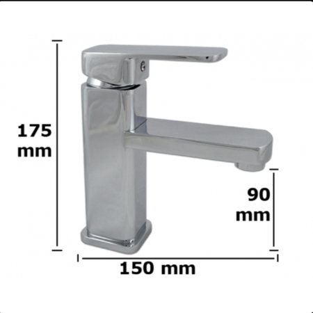 BATERIE LAVOAR TREND'S HY-4, CORP ALAMĂ, FINISAJ CROM LUCIOS [2]