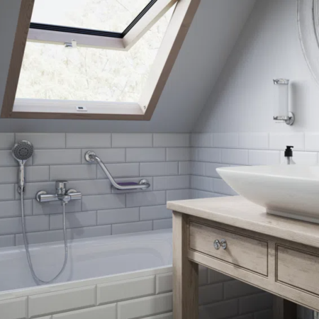 BATERIE PERETE CADĂ-DUȘ FERRO ALGEO CROM, BAG1 [1]