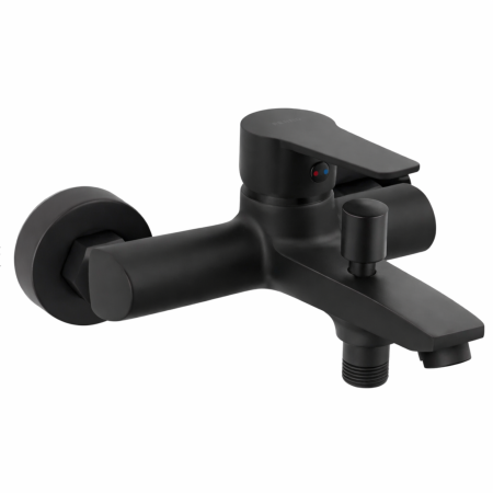 Baterie cadă - duș - BATERIE PERETE CADĂ-DUȘ FERRO RITTO BLACK BTR1BL, MONOCOMANDĂ, NEGRU MAT