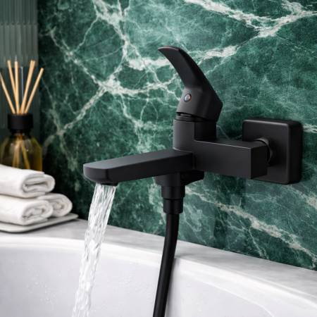 Baterie cadă - duș - BATERIE PERETE CADĂ-DUȘ FERRO VITTO VERDELINE NEGRU MAT BVI1RVLBL