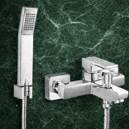 Baterie cadă - duș - BATERIE PERETE CADĂ-DUȘ FERRO ZICCO BZI1, CU ACCESORII INCLUSE, CROM