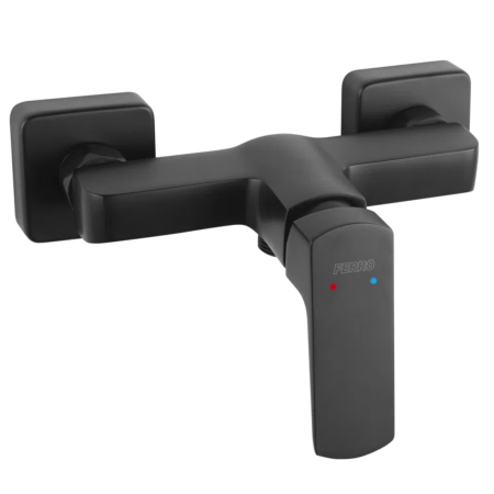 Baterie duș - BATERIE PERETE DUȘ FERRO VITTO VERDELINE NEGRU MAT, BVI7VLBL