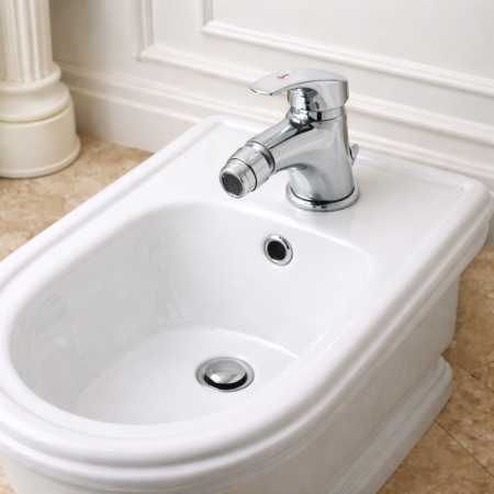 Baterie bideu - BATERIE STATIVĂ BIDEU FERRO METALIA 57, MONOCOMANDĂ, CU VENTIL INCLUS, CROM