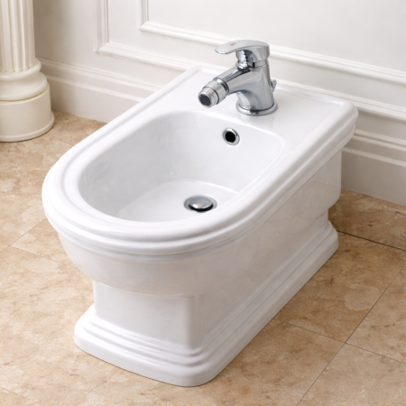 BATERIE STATIVĂ BIDEU FERRO METALIA 57, MONOCOMANDĂ, CU VENTIL INCLUS, CROM [2]