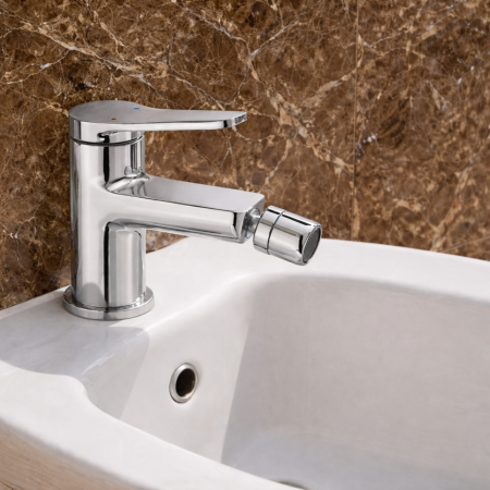 Baterie bideu - BATERIE STATIVĂ BIDEU FERRO STRATOS BSC6, MONOCOMANDĂ, CU VENTIL INCLUS, CROM