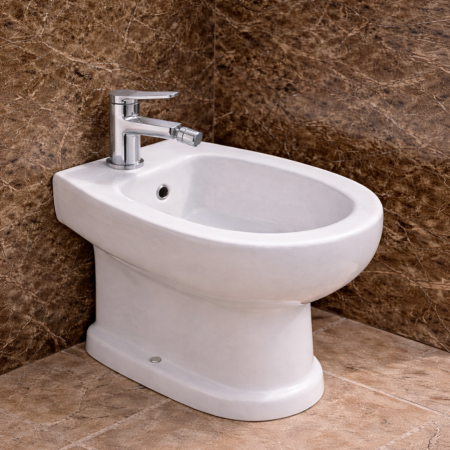 BATERIE STATIVĂ BIDEU FERRO STRATOS BSC6, MONOCOMANDĂ, CU VENTIL INCLUS, CROM [1]