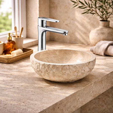 Baterie lavoar - BATERIE STATIVĂ LAVOAR FERRO ALGEO BAG2L, MONOCOMANDĂ, CROM