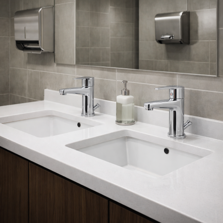 BATERIE STATIVĂ LAVOAR FERRO SAVIO BSV2, MONOCOMANDĂ, CU VENTIL INCLUS, CROM [1]