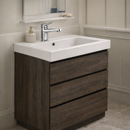 BATERIE STATIVĂ LAVOAR FERRO STRATOS BSC2, MONOCOMANDĂ, CU VENTIL INCLUS, CROM [1]