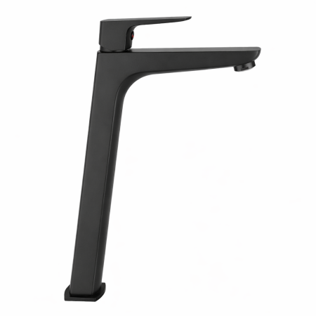 Baterie lavoar - Baterie Stativă Lavoar Ferro Vitto BVI2LVLBL, Monocomandă, Negru Mat