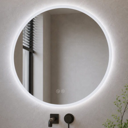 OGLINDĂ BAIE 03 CU LED, 60/80 CM, BUTON CU TOUCH, DEZABURIRE ȘI 3 CULORI DE LUMINĂ [2]