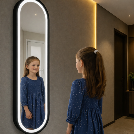 OGLINDĂ HOL 8545-03 CU LED 50X150 CM, RAMĂ ALUMINIU, DESIGN VERTICAL [1]