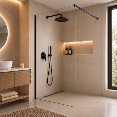 Produse - PARAVAN DUS WALK-IN STICLA CLARA 8MM 100*200CM