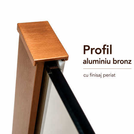 PARAVAN DUȘ WALK-IN 120x200 CM, STICLĂ SECURIZATĂ 8 MM TRANSPARENTĂ, BRONZ PERIAT [3]