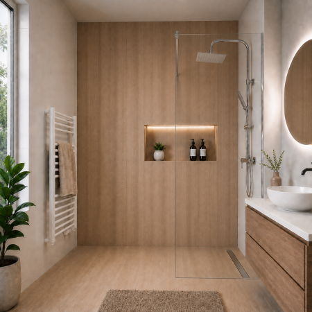 Produse - PARAVAN DUS WALK-IN STICLA TRANSPARENTA 8MM 80*200CM
