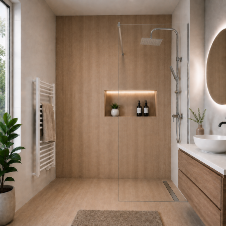 Produse - PARAVAN DUS WALK-IN 90 x 200 cm, STICLA TRANSPARENTA SECURIZATA 8MM