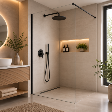 Paravan duș tip WALK-IN - PARAVAN DUS WALK-IN STICLA CLARA 8MM 100*200CM