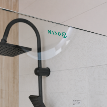 PARAVAN DUS WALK-IN STICLA CLARA 8MM 80*200CM - profile negre [3]