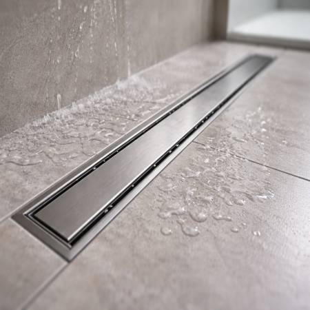 Rigole duș - RIGOLA DE INTERIOR VENISIO SLIM+ CU GRATAR L300 WIRQUIN 30723945 (e)
