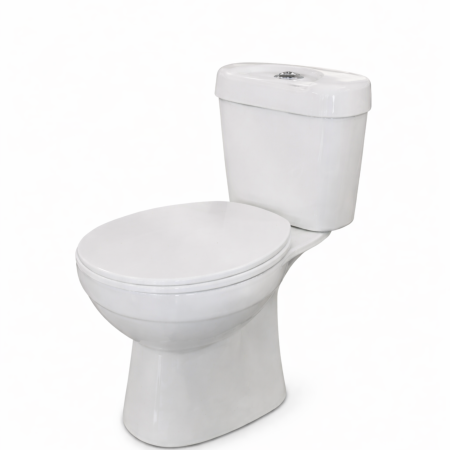 SET VAS WC COMPACT PYRAMIS DILOS, EVACUARE VERTICALĂ, CAPAC SOFT CLOSE INCLUS, ALB [1]