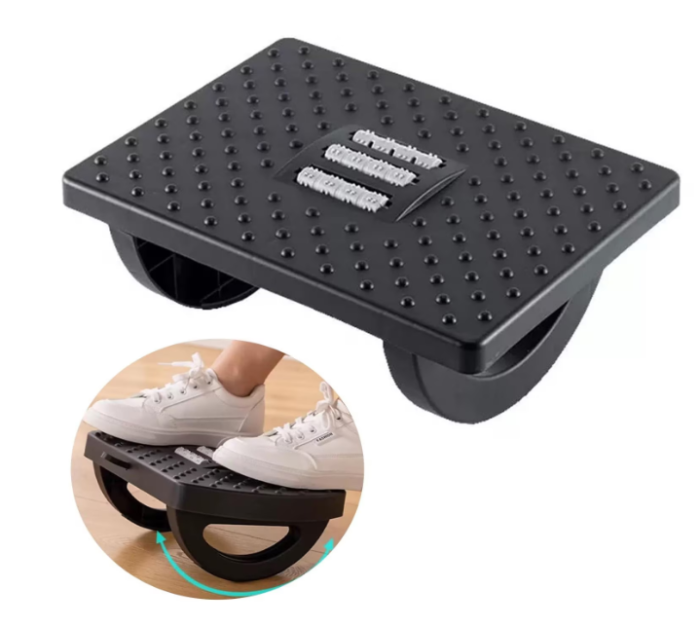 Suport pentru picioare de birou – Relaxare & Masaj, ajustabil, negru, 34x25 cm [4]