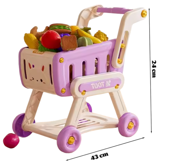 Carucior mov de Cumparaturi pentru Copii, 32 x Fructe si legume aleatorii [2]