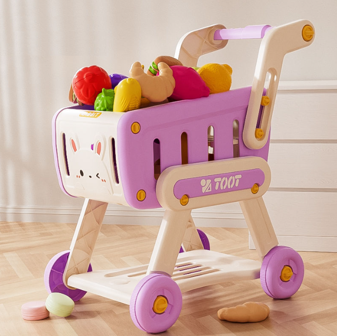 Carucior mov de Cumparaturi pentru Copii, 32 x Fructe si legume aleatorii [3]