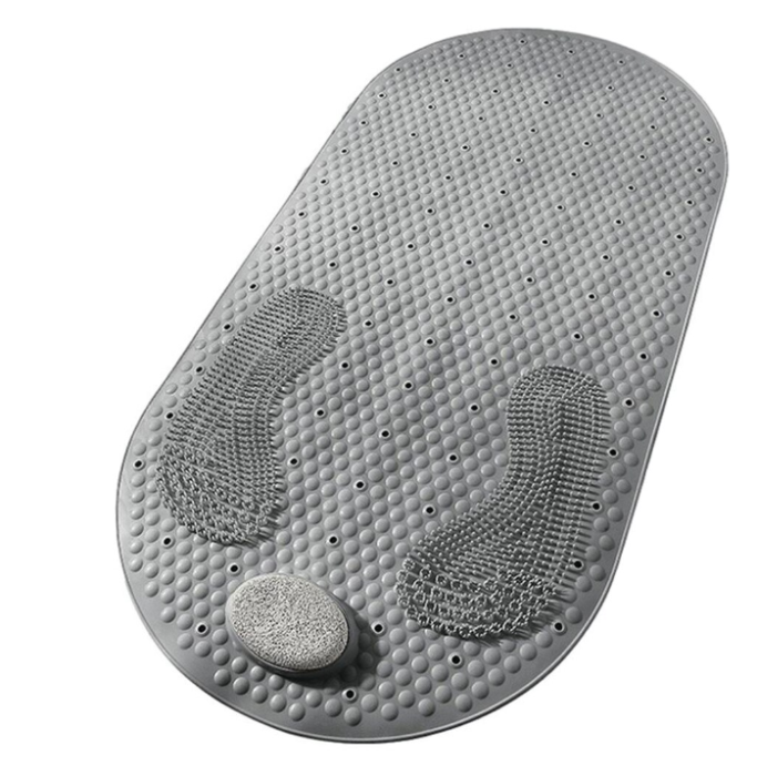 Covor de baie antiderapant, pentru cada/dus, cu piatra, perii spuma, ventuze fixare, 80 x 40 cm [2]