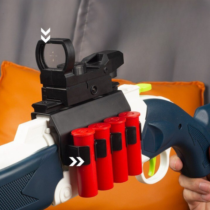 Pusca de jucarie Tip Shotgun – 20 Gloante din spuma moale, Safe & Fun, 75 cm [3]