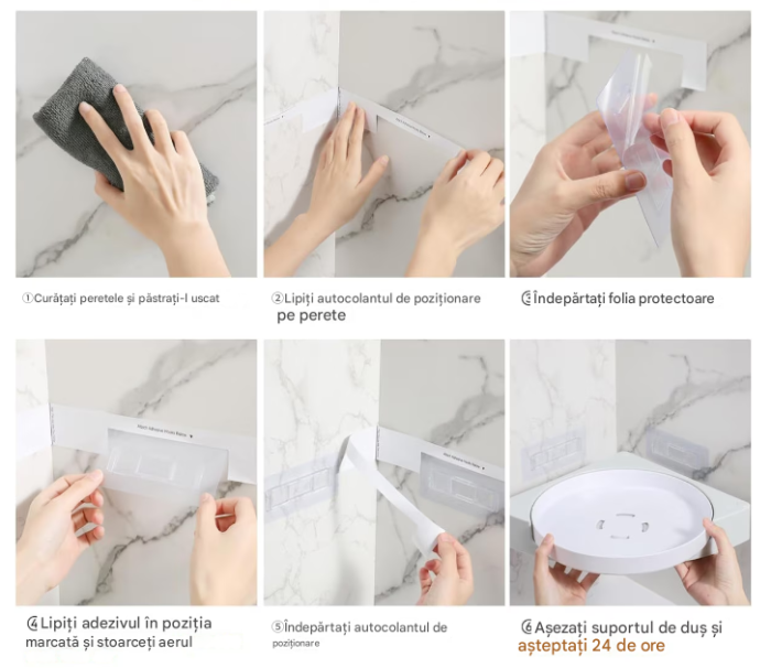 Raft pentru depozitare, Rotativ 360°, Organizator baie sau bucatarie, Permite scurgerea apei [2]