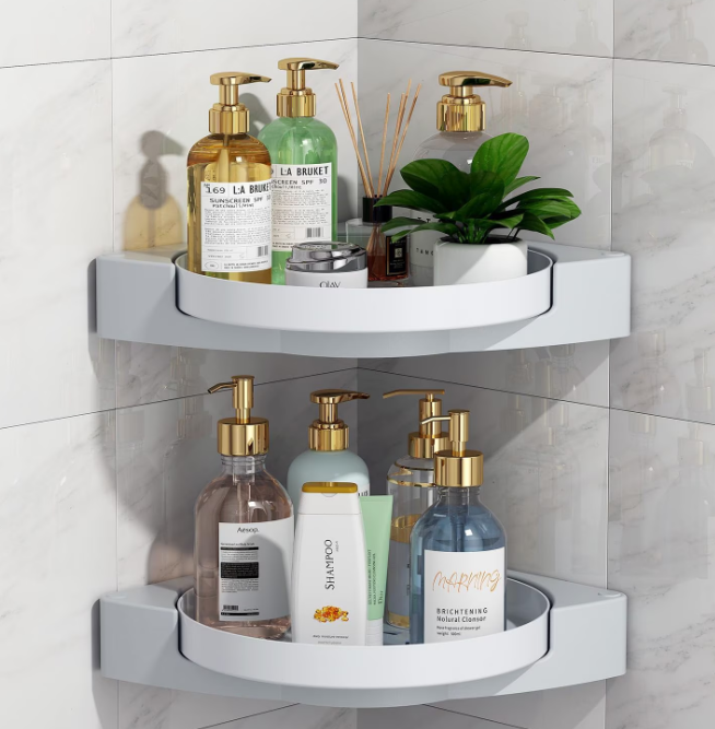 Raft pentru depozitare, Rotativ 360°, Organizator baie sau bucatarie, Permite scurgerea apei [5]