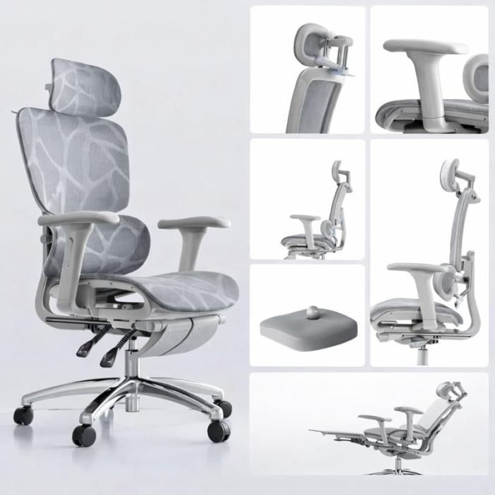 Scaun Ergonomic Office Profesional– Suport Lombar Reglabil, Headrest Ajustabil, Brațe 3D, Rotativ 360°, Birou / Computer / Home Office [9]