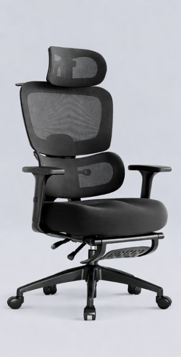Scaun Ergonomic Textil Office Premium – Suport Lombar Reglabil, Headrest & Brațe 3D, Rotativ 360° [2]