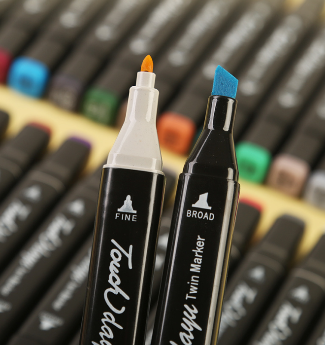 Set 48 de Carioci/markere cu varf dublu si geanta de depozitare inclusa [5]