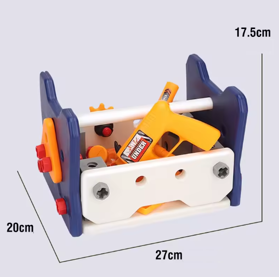 Set banc de lucru copii 41 piese, jucarie cu unelte, bormasina electrica de jucarie, masa scule copii, atelier mic mecanic 3+ ani [5]