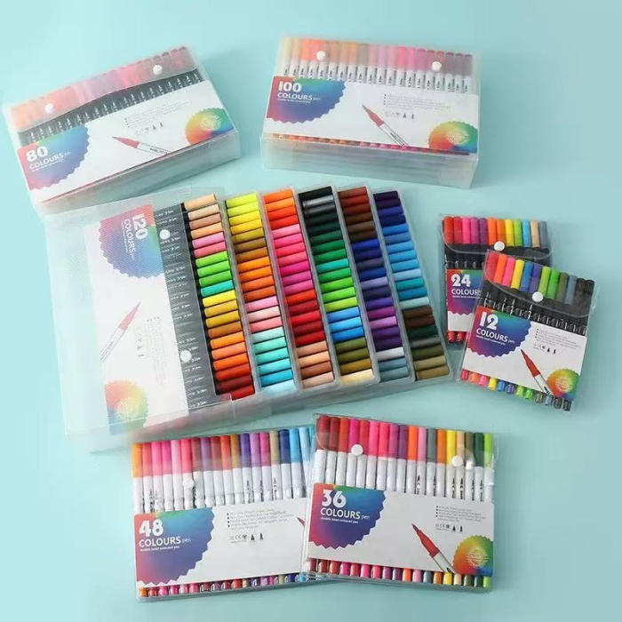 Set de 12 markere colorate cu capete duble, pentru desen si activitati creative [4]