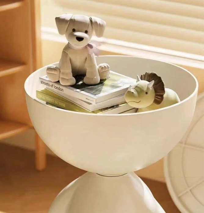 Taburet / Masuta / Statueta pentru marginea canapelei – masuta moderna, ornament decorativ pentru casa 41x37 - ursulet crem [4]